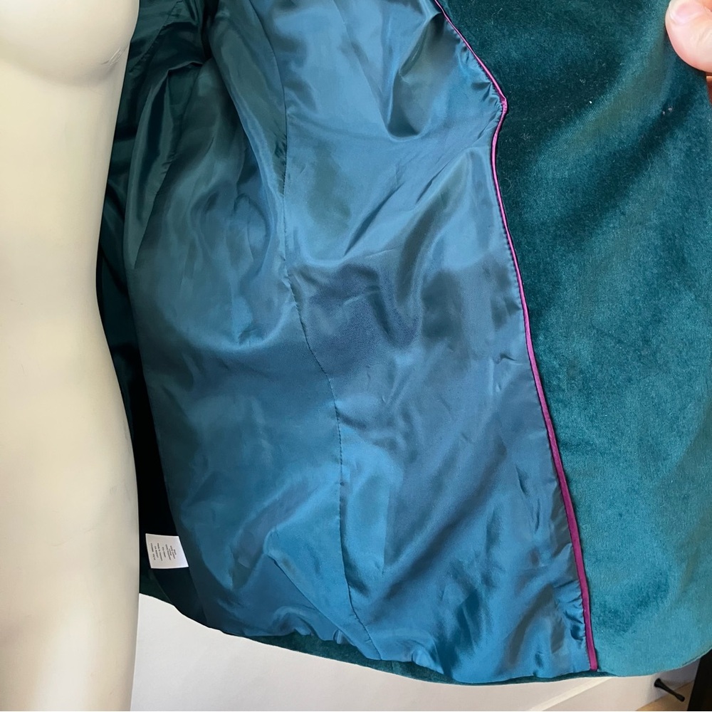 Talbots | Classic Green Velvet Suit Jacket - Picture 5 of 9